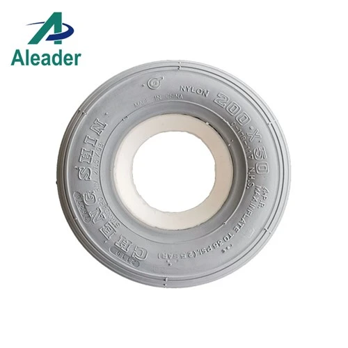 Ua Npuas Ncauj Log Lub Rooj Zaum Rubber Tires 200x50