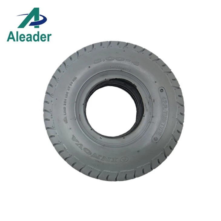 PU Wheelchair Tires Nrog Pob Zeb Diamond Tread 330X100 4 00-5